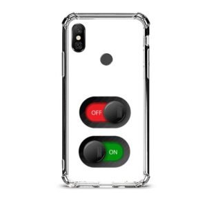 On off switch θήκη διάφανη & σχέδιο  d1082 γιά Xiaomi Redmi Note 6 Pro