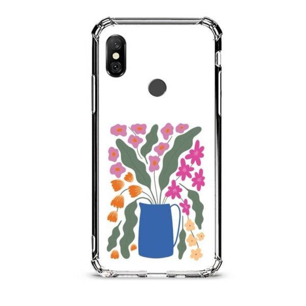 Flowers vase θήκη διάφανη & σχέδιο  d1089 γιά Xiaomi Redmi Note 6 Pro