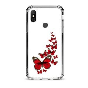 Butterflies θήκη διάφανη & σχέδιο  d1117 γιά Xiaomi Redmi Note 6 Pro