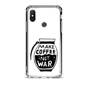 Make coffee not war θήκη διάφανη & σχέδιο  d1121 γιά Xiaomi Redmi Note 6 Pro
