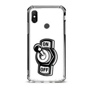On off switch θήκη διάφανη & σχέδιο  d1124 γιά Xiaomi Redmi Note 6 Pro