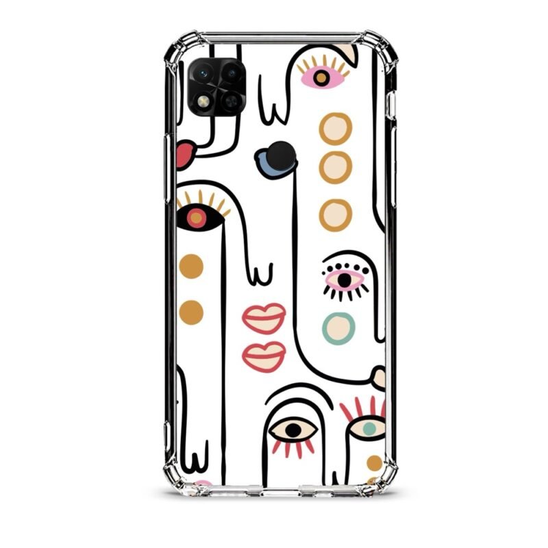 Abstract faces θήκη διάφανη & σχέδιο  d1102 γιά Xiaomi Redmi 10A