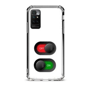 On off switch θήκη διάφανη & σχέδιο  d1082 γιά Xiaomi Redmi 10