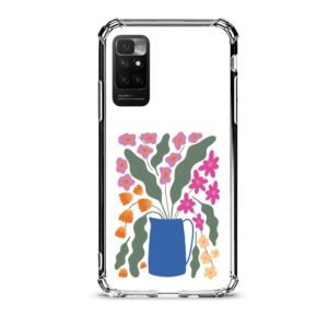 Flowers vase θήκη διάφανη & σχέδιο  d1089 γιά Xiaomi Redmi 10