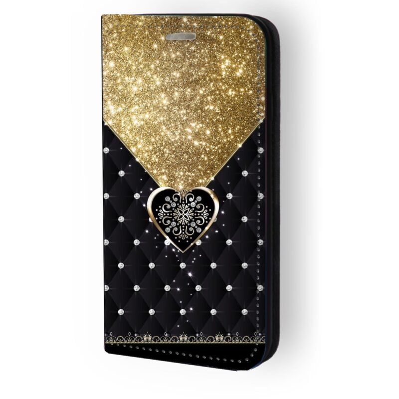 Θήκη book με σχέδιο glitter heart 91146 για Xiaomi Redmi Note 12 4G