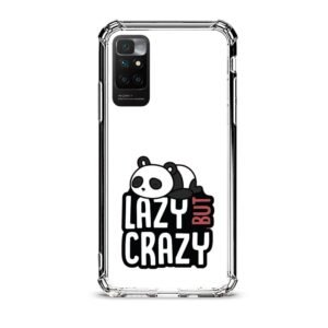 Lazy but crazy panda θήκη διάφανη & σχέδιο  d1120 γιά Xiaomi Redmi 10