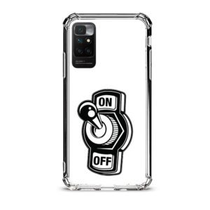 On off switch θήκη διάφανη & σχέδιο  d1124 γιά Xiaomi Redmi 10