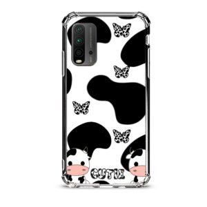 Cow print θήκη διάφανη & σχέδιο  d1077 γιά Xiaomi Redmi 9T