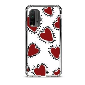 Hearts θήκη διάφανη & σχέδιο  d1086 γιά Xiaomi Redmi 9T