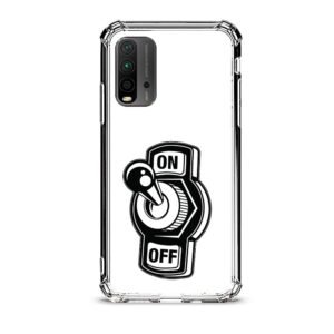 On off switch θήκη διάφανη & σχέδιο  d1124 γιά Xiaomi Redmi 9T