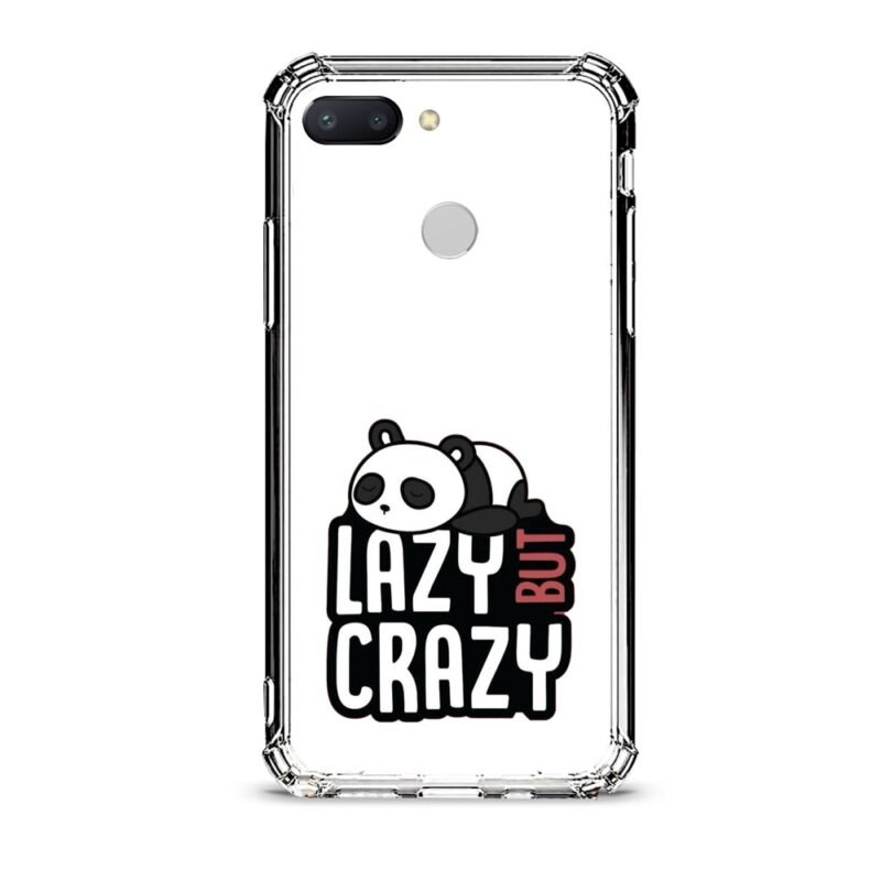 Lazy but crazy panda θήκη διάφανη & σχέδιο  d1120 γιά Xiaomi Redmi 6/6A