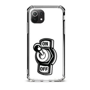 On off switch θήκη διάφανη & σχέδιο  d1124 γιά Xiaomi Mi 11 Lite 4G/5G