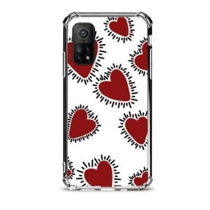 Hearts θήκη διάφανη & σχέδιο  d1086 γιά Xiaomi Mi 10T