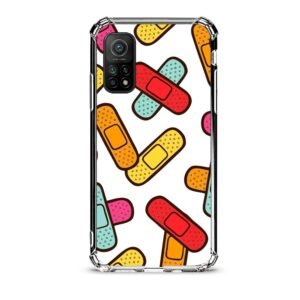 Patch pattern θήκη διάφανη & σχέδιο  d1099 γιά Xiaomi Mi 10T