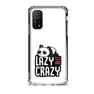 Lazy but crazy panda θήκη διάφανη & σχέδιο  d1120 γιά Xiaomi Mi 10T
