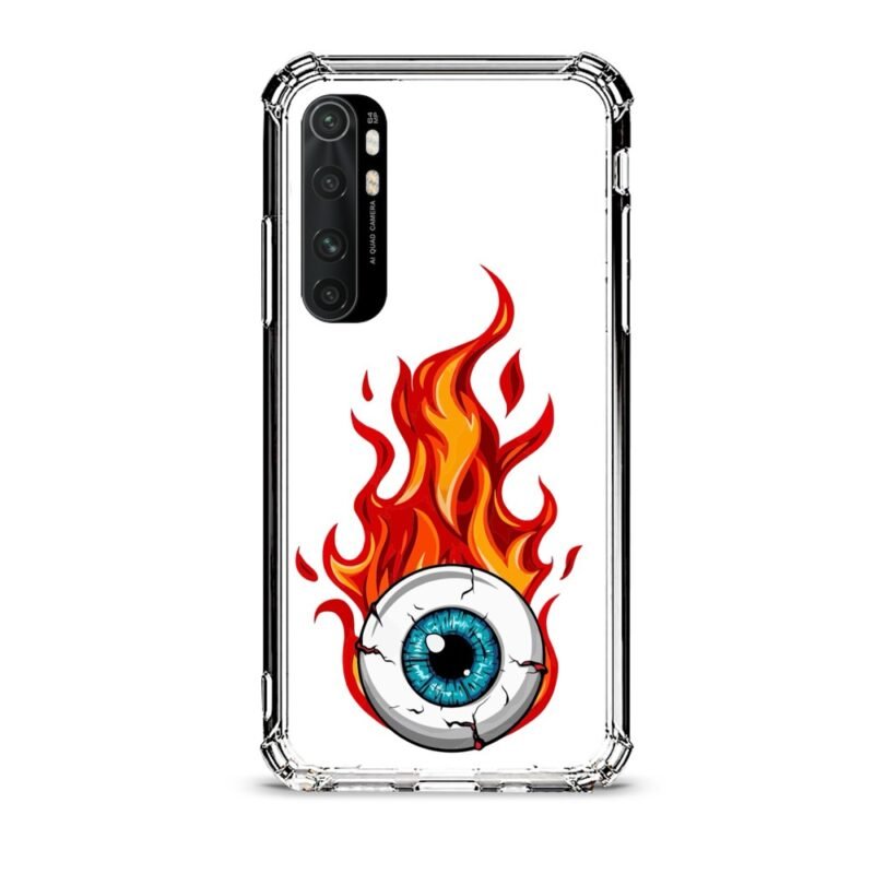 Eye flame θήκη διάφανη & σχέδιο  d1057 γιά Xiaomi Mi Note 10 Lite