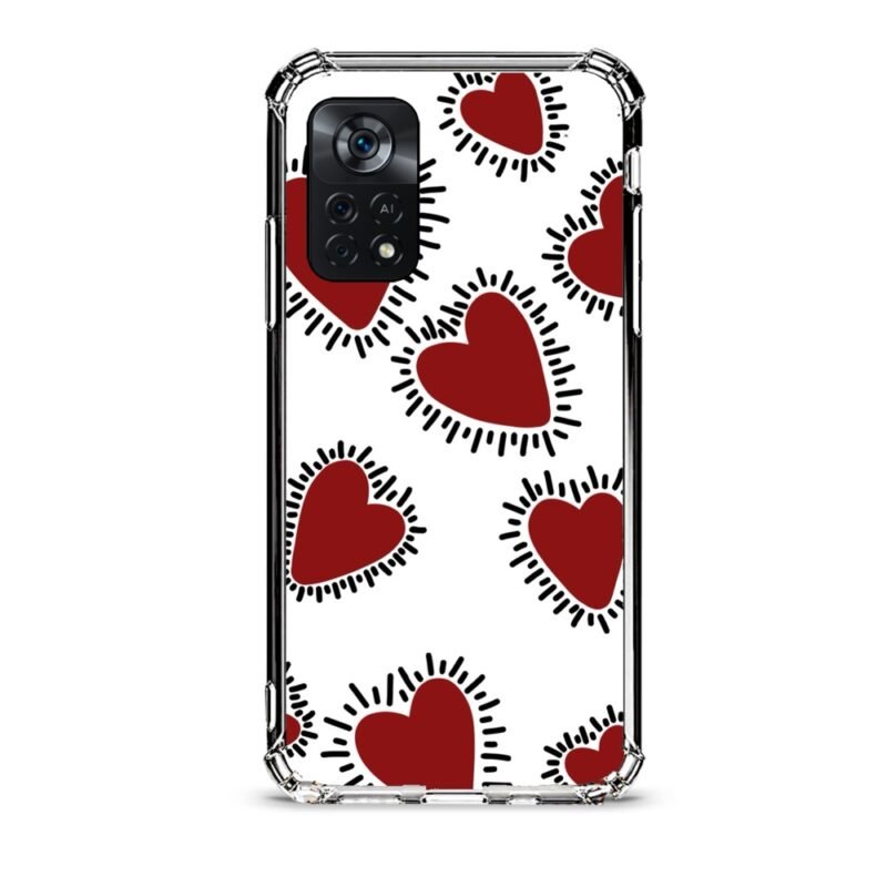 Hearts θήκη διάφανη & σχέδιο  d1086 γιά Xiaomi Poco X4 Pro