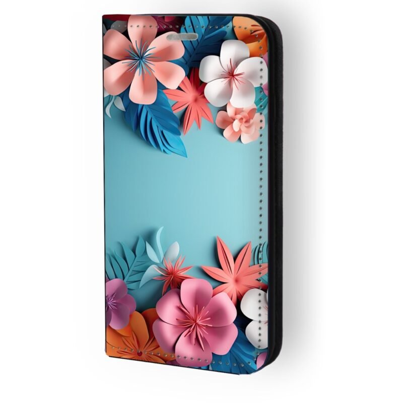 Θήκη book με σχέδιο flowers 91183 (iPhone 16 Plus)