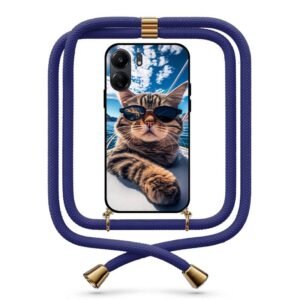 Yacht cat θήκη με κορδόνι & σχέδιο 9711 για Redmi 13C 4G