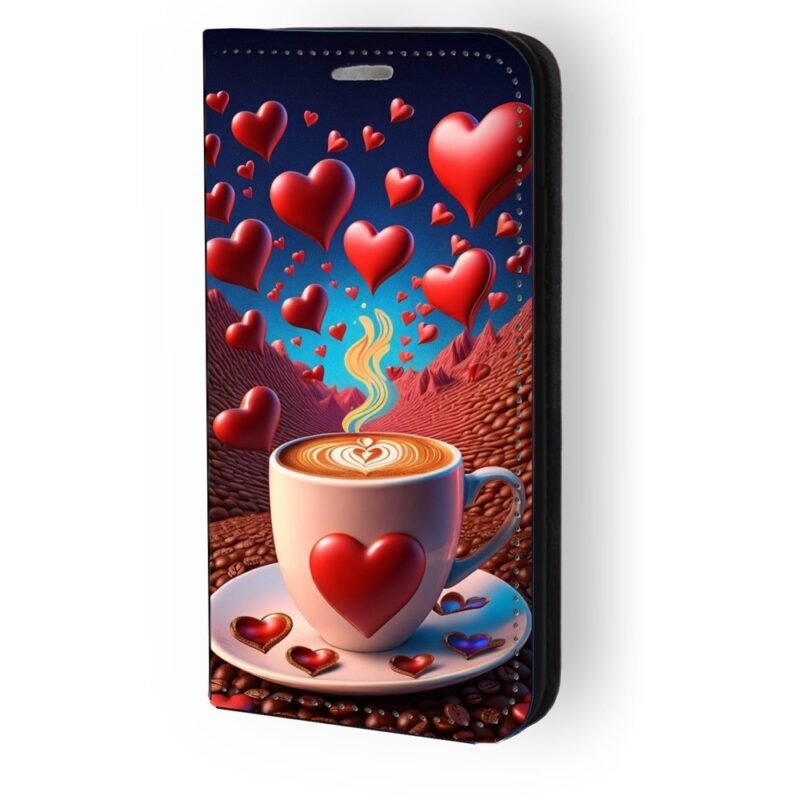 Θήκη book με σχέδιο coffee hearts 91190 (Samsung A36)