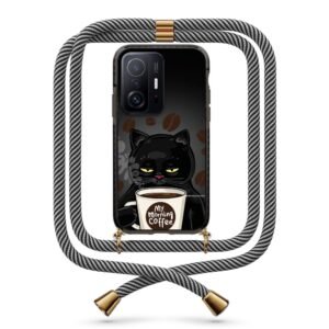 Coffee cat θήκη με κορδόνι & σχέδιο 9857 για Xiaomi Mi 11T/11T Pro/ 11T Pro