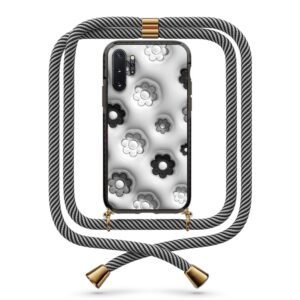 3d flower pattern θήκη με κορδόνι & σχέδιο 9858 για  Galaxy Note 10 Plus