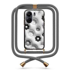 3d flower pattern θήκη με κορδόνι & σχέδιο 9858 για Redmi 13C 4G