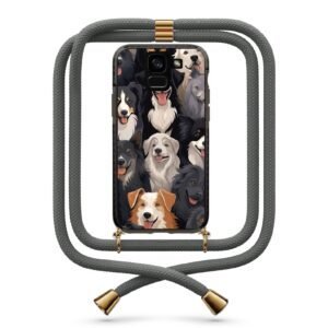 Dogs θήκη με κορδόνι & σχέδιο 9807 για  Galaxy A8 Plus 2018