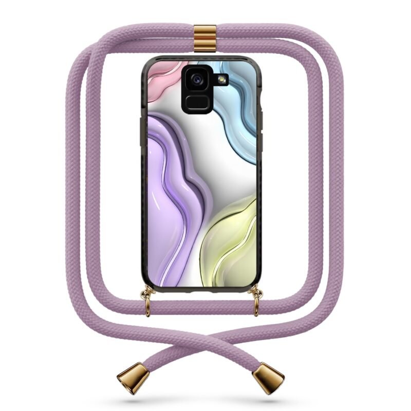 3d colorful shapes θήκη με κορδόνι & σχέδιο 9813 για  Galaxy A8 Plus 2018