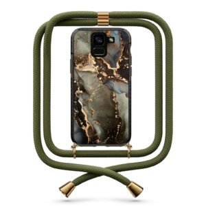 Marble θήκη με κορδόνι & σχέδιο 9825 για  Galaxy A8 Plus 2018
