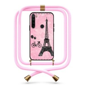 Eiffel tower θήκη με κορδόνι & σχέδιο 9780 για Xiaomi Redmi Note 8
