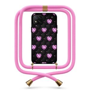 Diamond hearts θήκη με κορδόνι & σχέδιο 9742 για Xiaomi Redmi 9C
