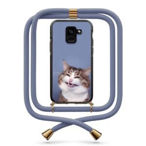 Strange cat θήκη με κορδόνι & σχέδιο 9869 για  Galaxy A8 Plus 2018
