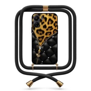 Elegant animal print θήκη με κορδόνι & σχέδιο 9751 για Redmi 13C 4G
