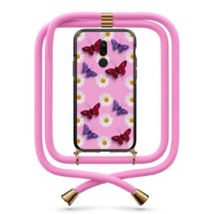 Daisy butterflies θήκη με κορδόνι & σχέδιο 9818 για Xiaomi Redmi 8/8A