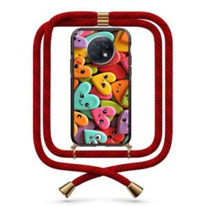 Smiley hearts θήκη με κορδόνι & σχέδιο 9879 για Xiaomi Redmi Note 9T 5G