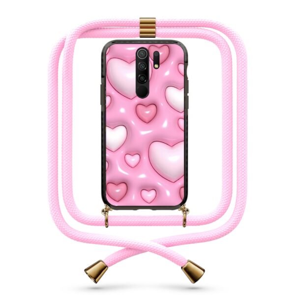 3d hearts θήκη με κορδόνι & σχέδιο 9821 για Xiaomi Redmi 9