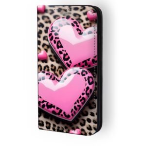 Θήκη book με σχέδιο leopard print hearts 91673 για Xiaomi 12T/12T Pro