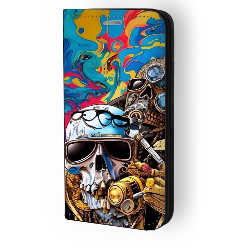 Θήκη book με σχέδιο skull art 91680 (Samsung A36)