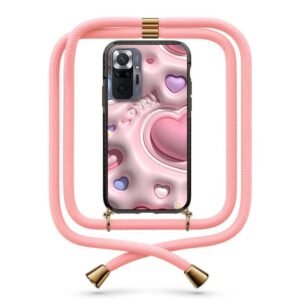 3d hearts θήκη με κορδόνι & σχέδιο 9889 για Xiaomi Redmi Note 10 Pro