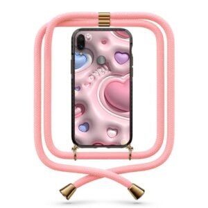 3d hearts θήκη με κορδόνι & σχέδιο 9889 για Xiaomi Redmi Note 7