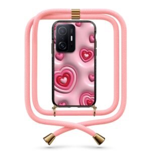 3d hearts pattern θήκη με κορδόνι & σχέδιο 9890 για Xiaomi Mi 11T/11T Pro/ 11T Pro