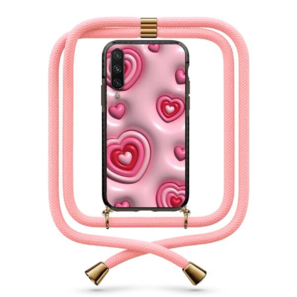 3d hearts pattern θήκη με κορδόνι & σχέδιο 9890 για Xiaomi Mi A3