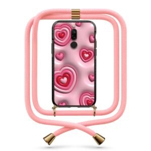 3d hearts pattern θήκη με κορδόνι & σχέδιο 9890 για Xiaomi Redmi 8/8A