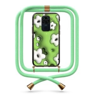 Flower pattern θήκη με κορδόνι & σχέδιο 9903 για Xiaomi Redmi Note 9