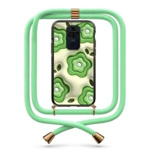 Flower pattern θήκη με κορδόνι & σχέδιο 9904 για Xiaomi Redmi Note 9