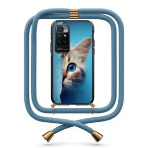 Half cat face θήκη με κορδόνι & σχέδιο 9908 για Xiaomi Redmi 10