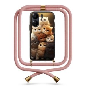 Kittens θήκη με κορδόνι & σχέδιο 9829 για Redmi 13C 4G