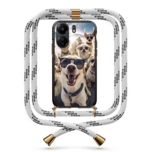 Sunglass dogs θήκη με κορδόνι & σχέδιο 9832 για Redmi 13C 4G