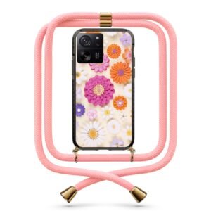 Floral θήκη με κορδόνι & σχέδιο 9806 για Xiaomi Mi 13T/13T Pro